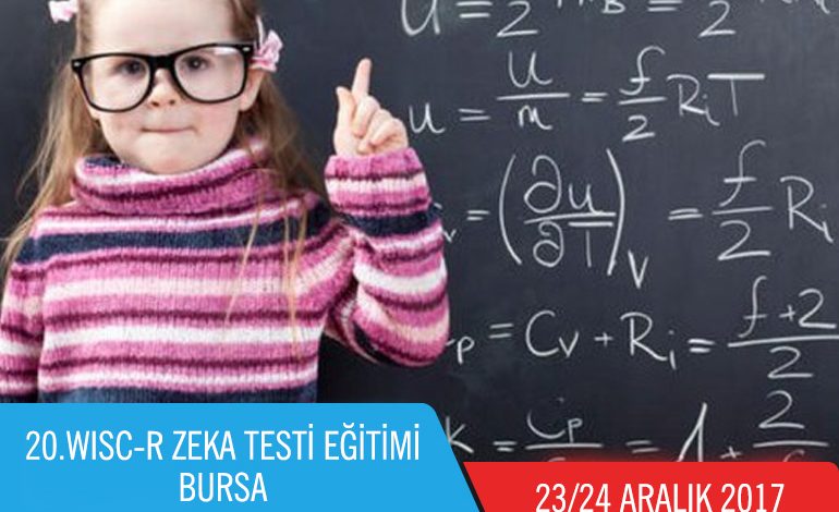 20.WISC-R Zeka Testi Eğitimi – BURSA (23/24 Aralık 2017)